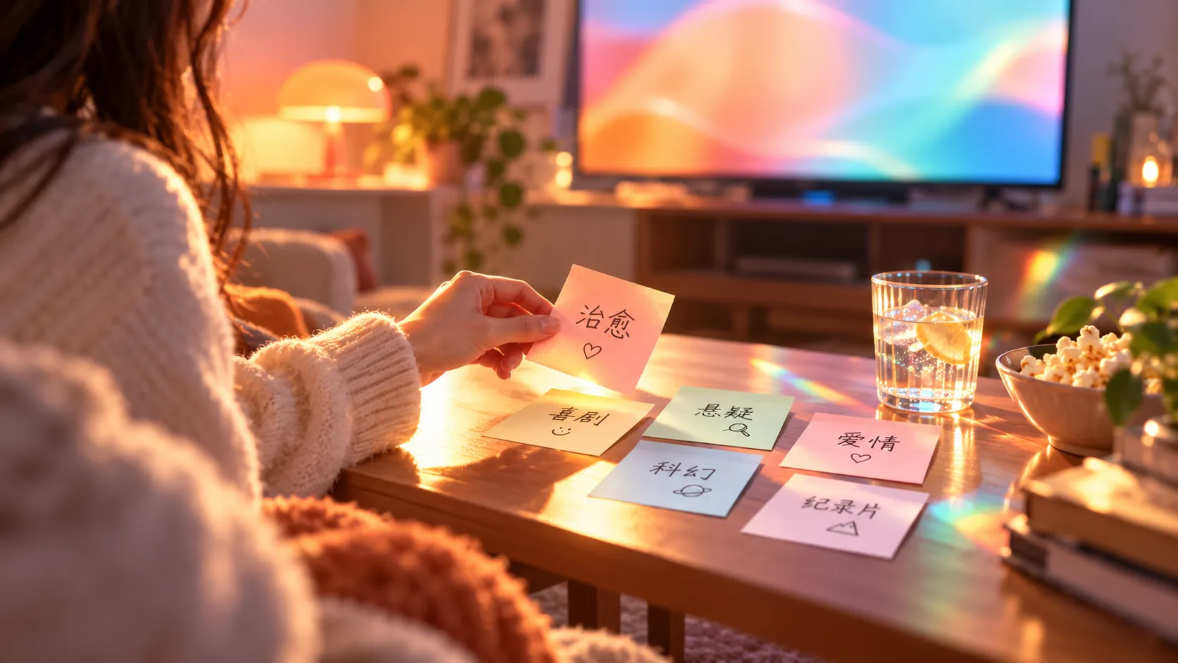 体现电影镜头构图与光影的画面